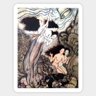 Full Fathom Five - The Tempest, Arthur Rackham Sticker